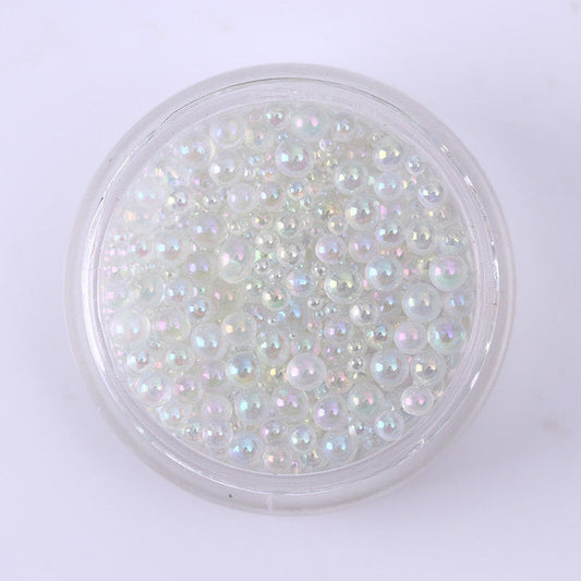 Mini Bubble Beads 3D Nail Art Drop Decoration Manicure 1-3mm Mixed Mermaid Color