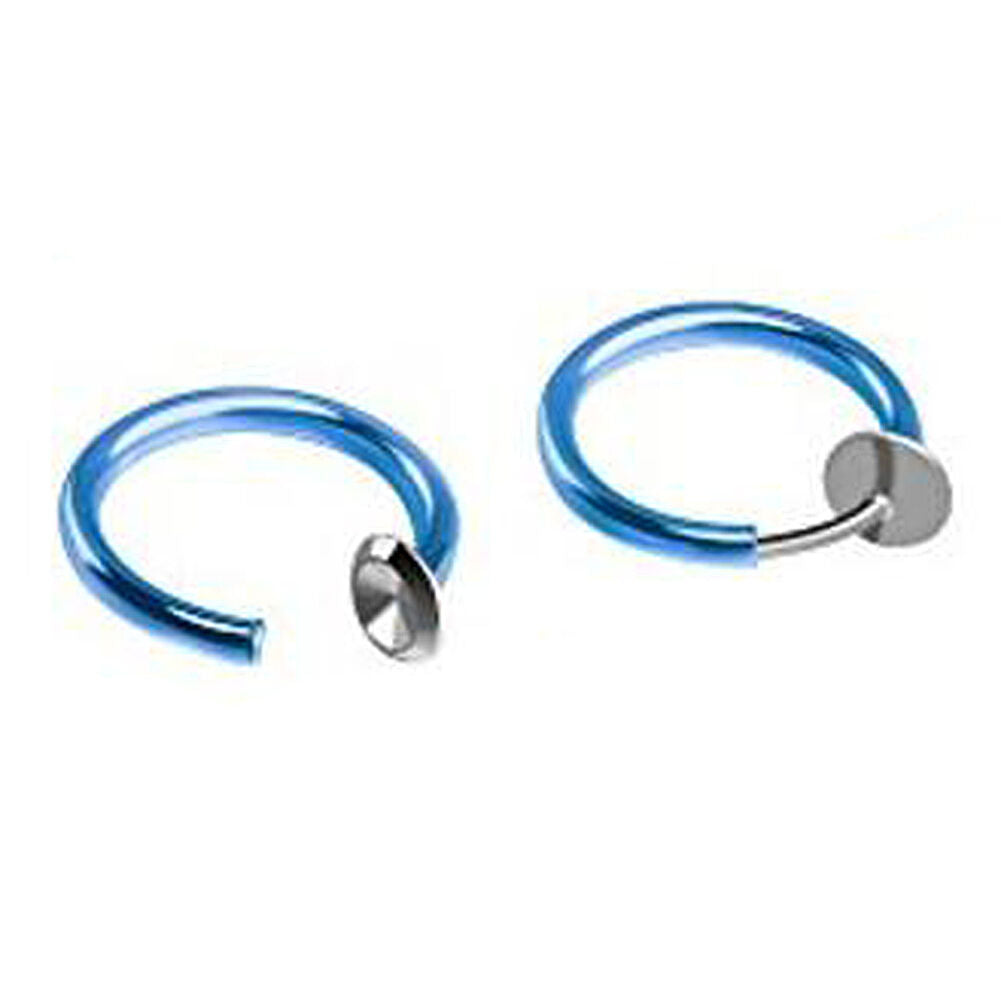 Clip-On Spring Action Non-Piercing Fake Septum Lip Cartilage Nose Tragus Ring