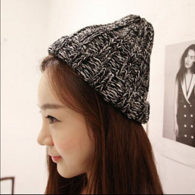 Magik Wool Beanie Knit Ski Cap Hip-Hop Mixed Color Winter Warm Unisex Korean Hat