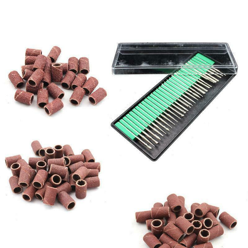US 100-200 Pcs Nail Sanding Ring Grinding Head polisher Supplies Manicure tool