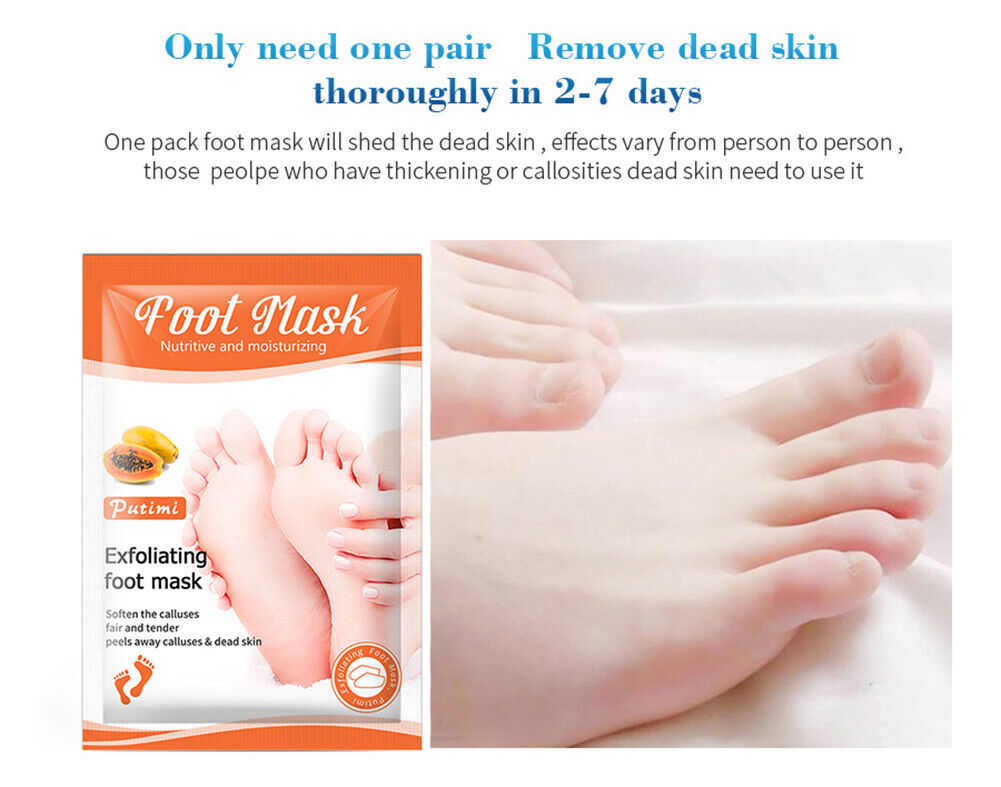 US 2-4 Pairs Foot Peeling Mask Baby Soft Cracked Heels Remove Dead Skin Calluses