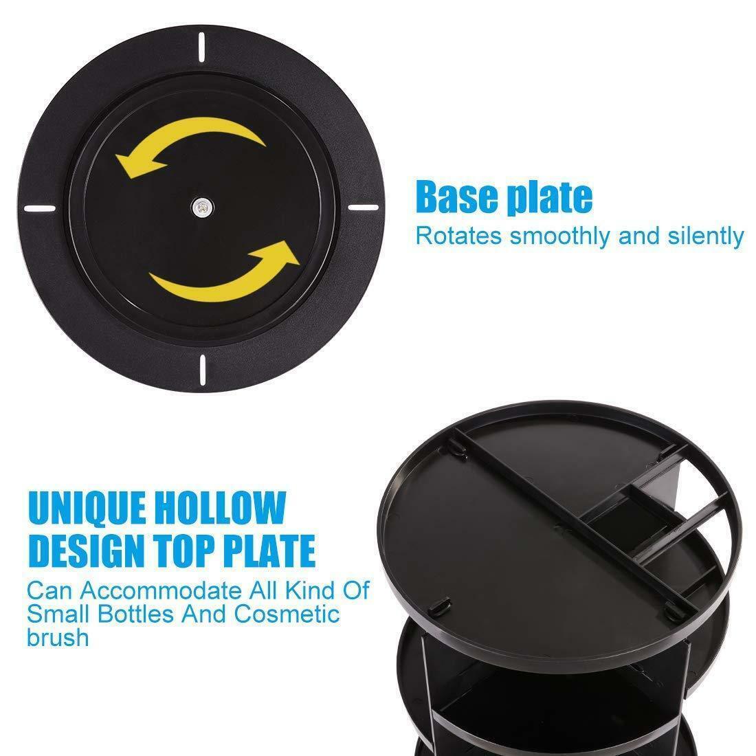 360 Degree Rotating Cosmetic Makeup Organizer Storage Box Lipstick Shelf Display