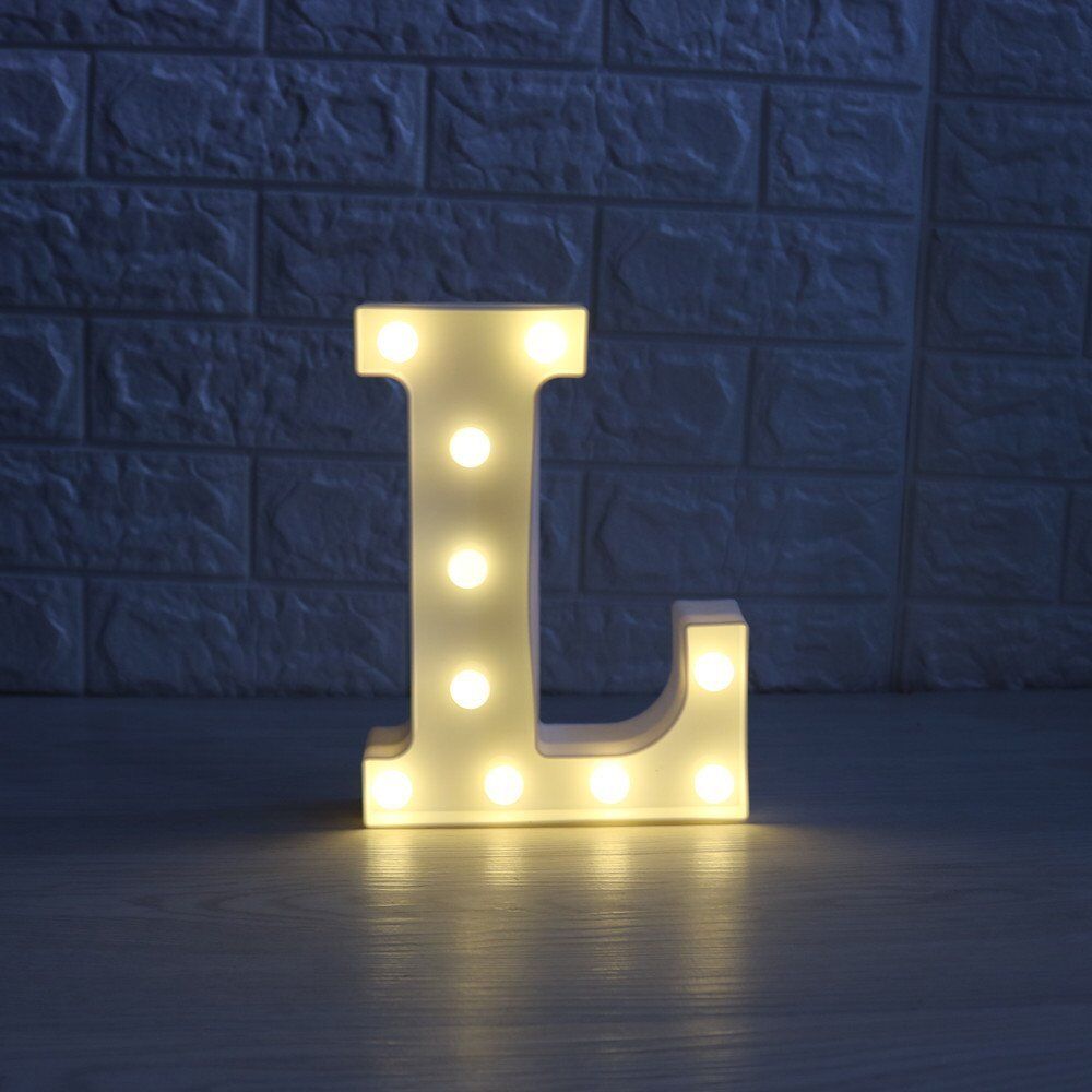 Light Up Letter LED Alphabet PlasticParty Sign Wedding Festival Stand Decoration