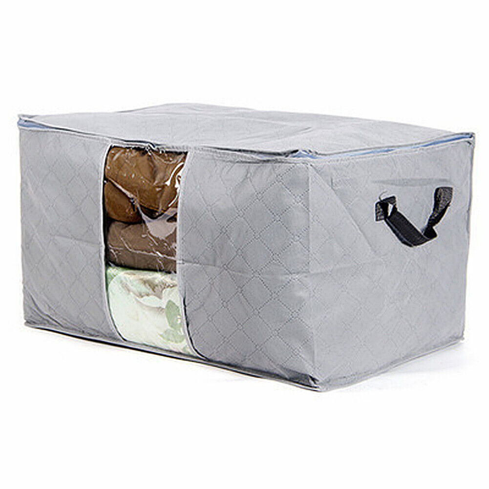 US Anti Dust Large Storage Bag Clothes Quilt Blanket Storage Sort Home Organizer