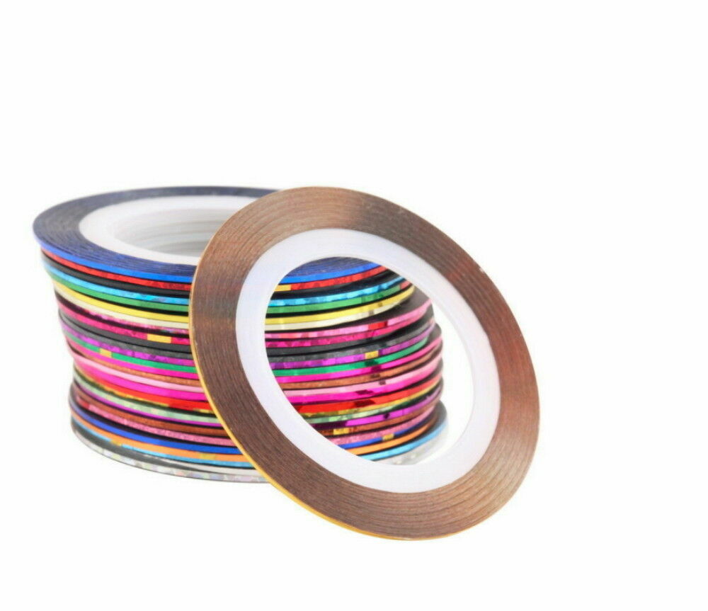 32Pcs Mixed Colors Rolls Striping Tape Line DIY Nail Art Tips Decoration Sticker