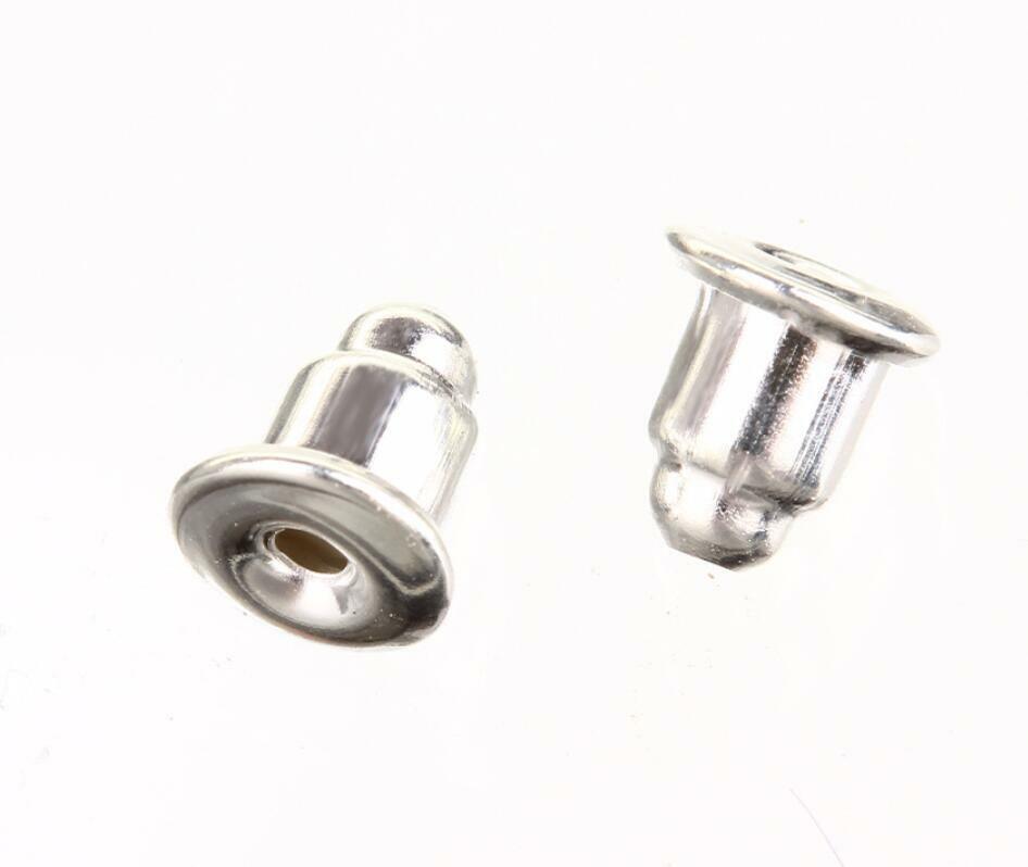 100-200pcs Stud Earring Backs Bullet Barrel Ear nut Stopper Ear Nut Bell Parts