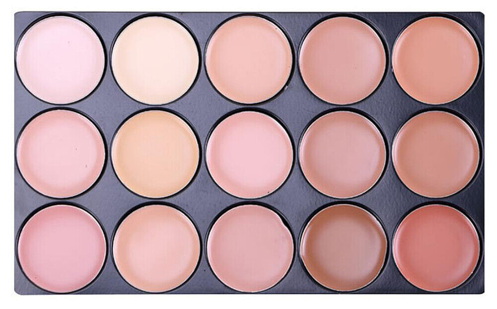 US 15 Colors Professional Foundation Concealer Highlight Contour Cream Palette