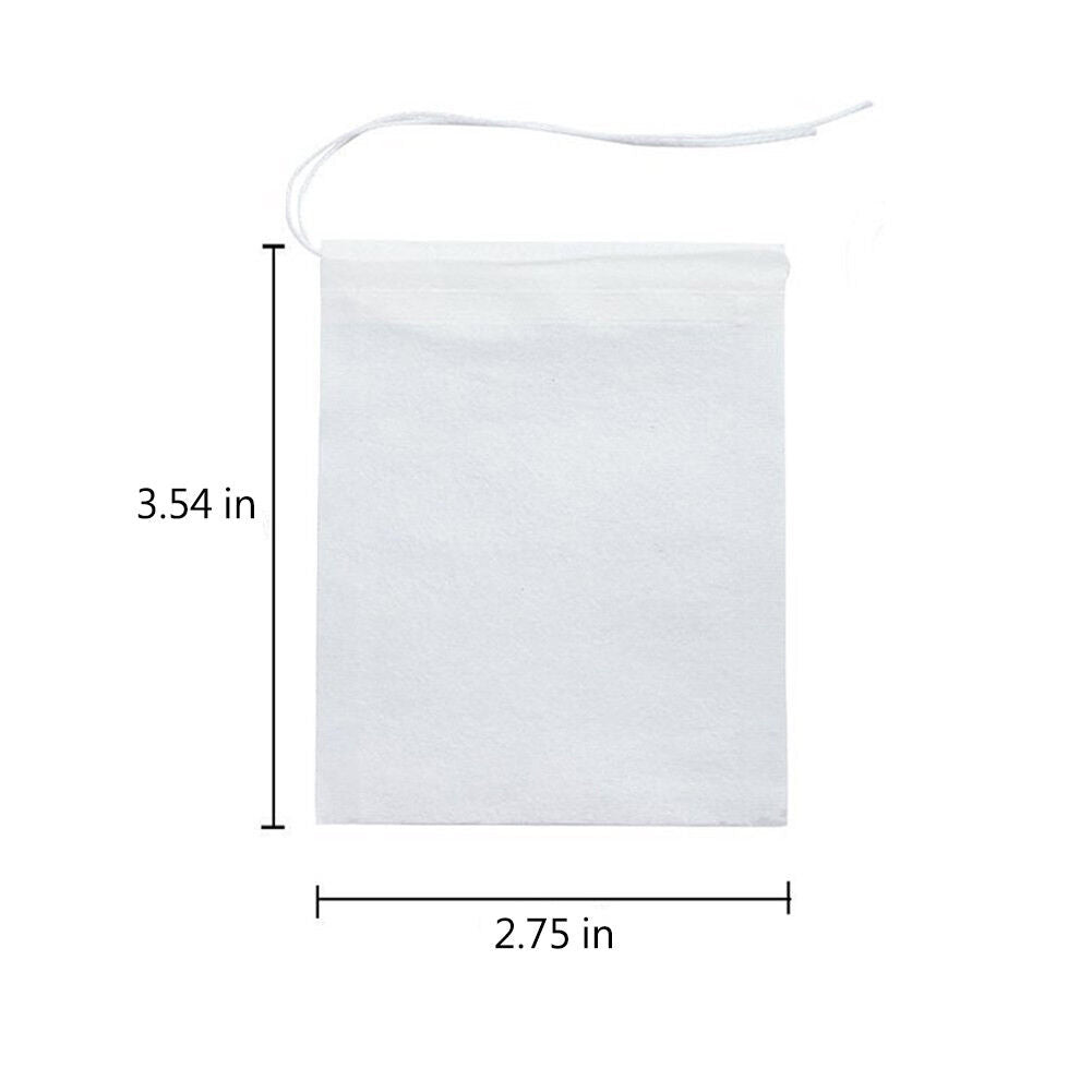 US 100-400 pcs Disposable Filter Drawstring Flip Empty Teabag Herb Loose Tea Bag