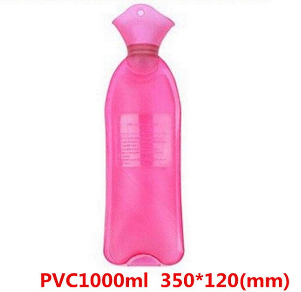 0.75L/750ML~1.0L/1000 ML PVC Rubber HOT WATER BOTTLE Bag WARM Heat/Cold Therapy