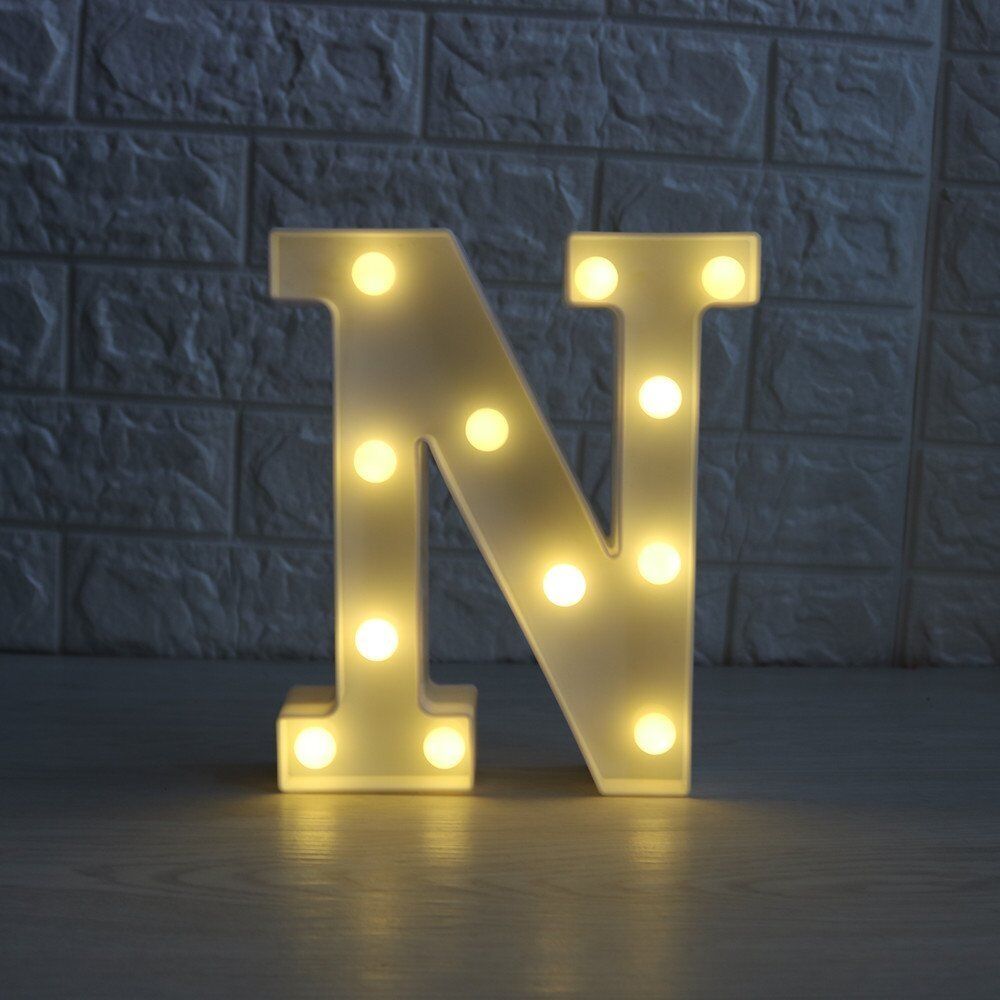 Light Up Letter LED Alphabet PlasticParty Sign Wedding Festival Stand Decoration