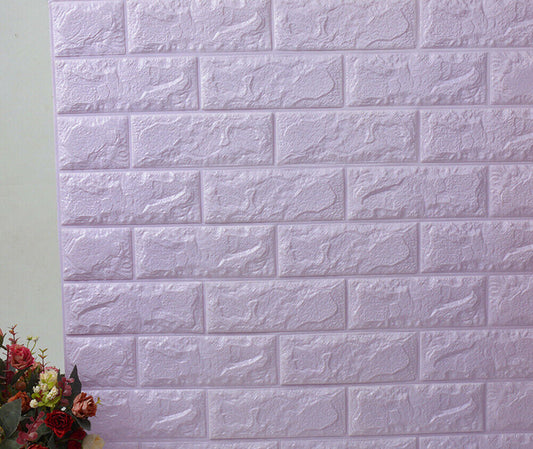 Premium PE Foam 3D Self Adhesive DIY Large Panels Wall Stickers Embossed Brick