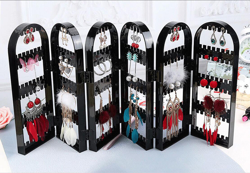 Jewelry Hanger Foldable Acrylic Earring Organizer Necklace Holder Bracelet Displ