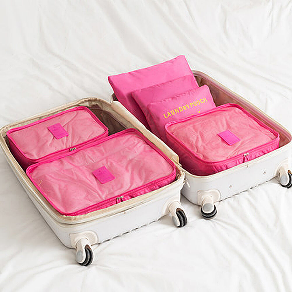 9Pcs Waterproof Clothes Storage Bags Packing Cube Travel Luggage Organizer Pouch