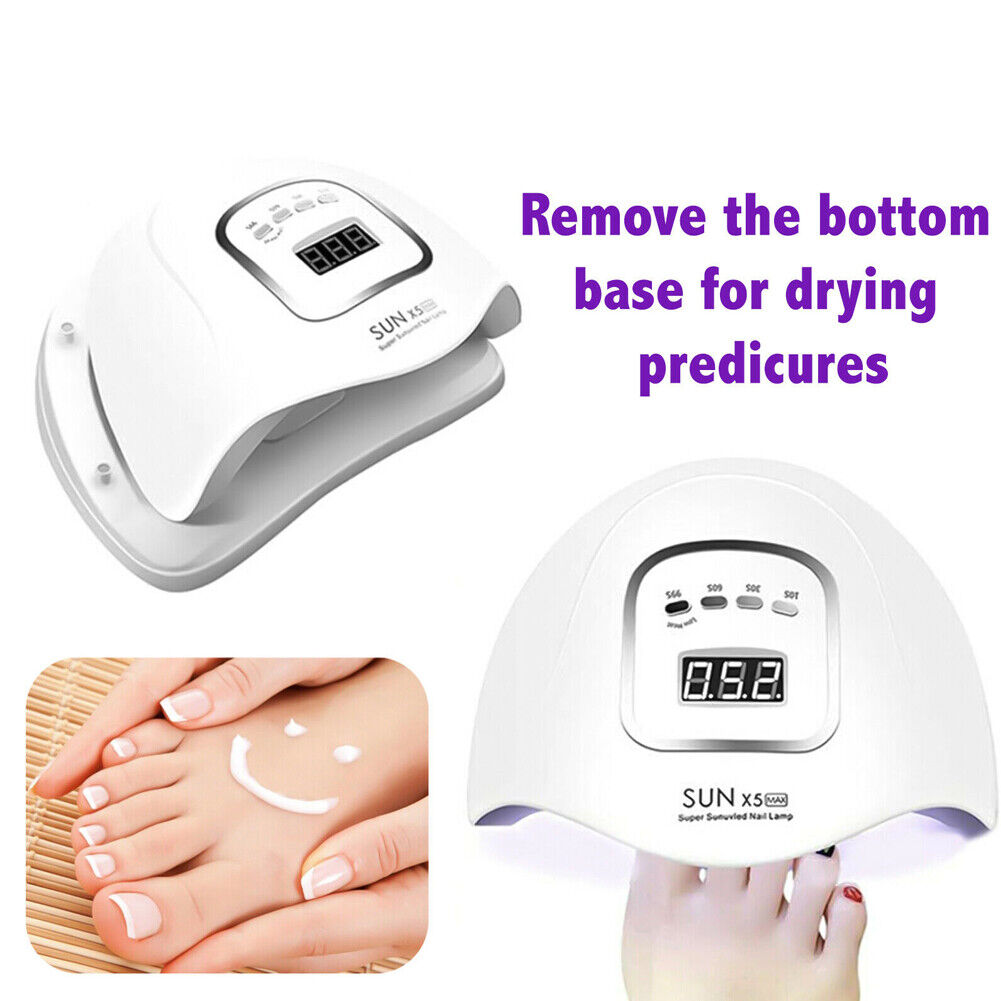 US 1-2Pc 120-180W Nail Dryer UV Light LED Lamp Polish Gel Curing Saloon Manicure