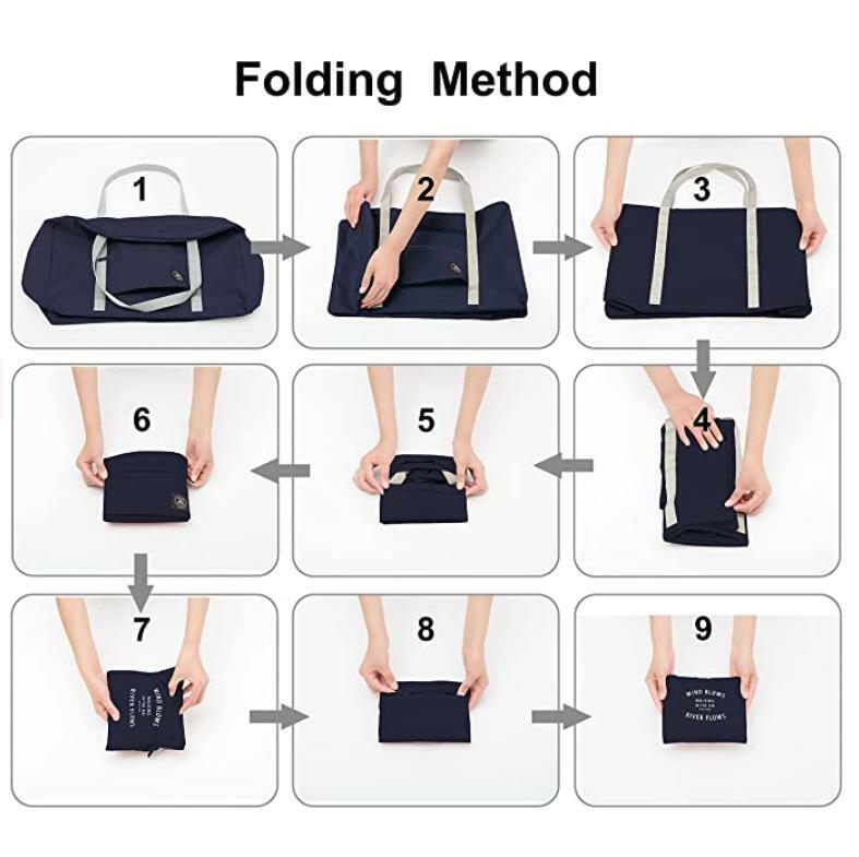 US Foldable Travel Luggage Carry-on Shoulder Duffle Bag Lightweight Sport Tote