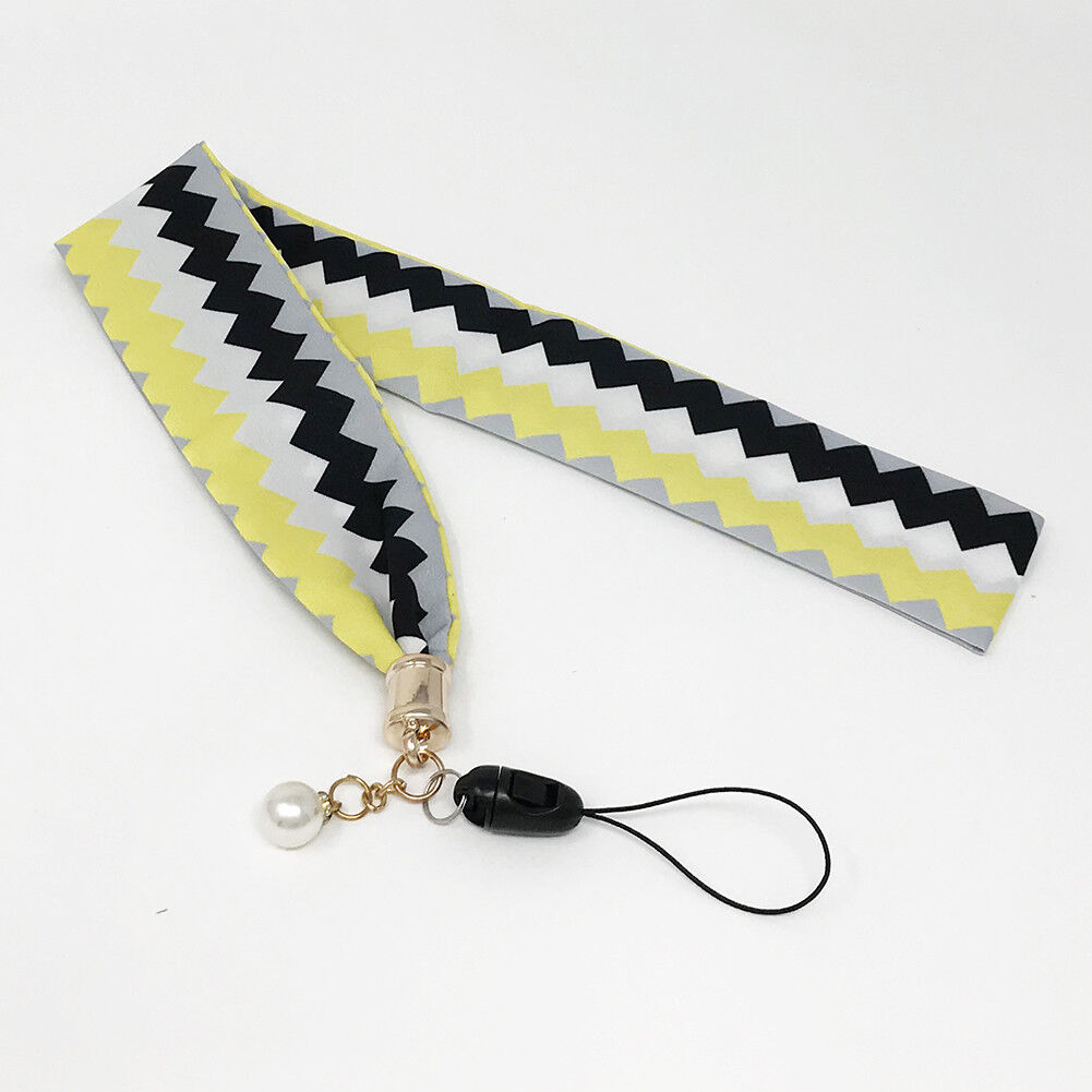 Universal Silk Scarf Neck Lanyard Strap Cell Mobile Phone ID Card Key chain