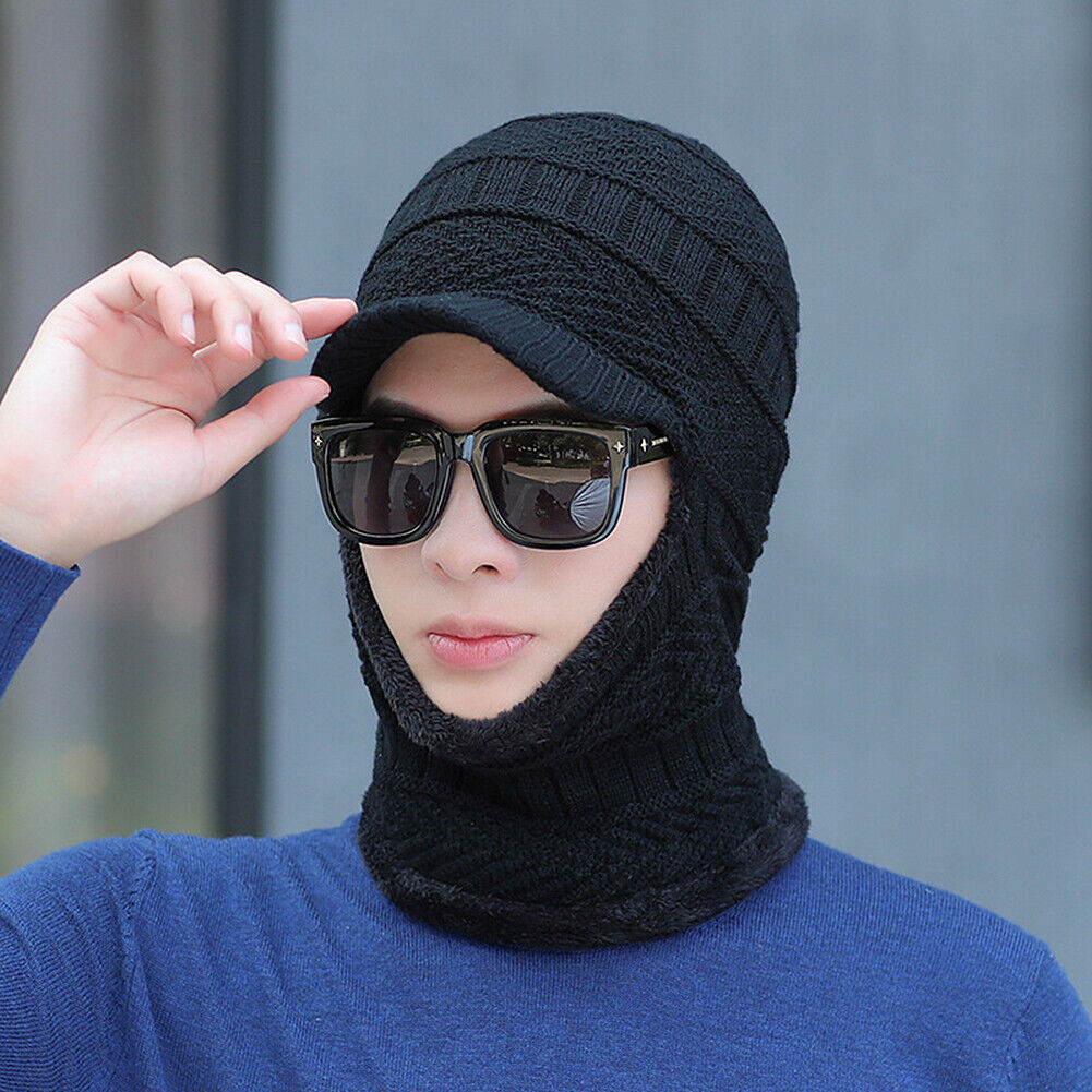 Balaclava Beanie Motorcycle Cycling Hood Hat Face Mask UV Wind Proof Cover Knit