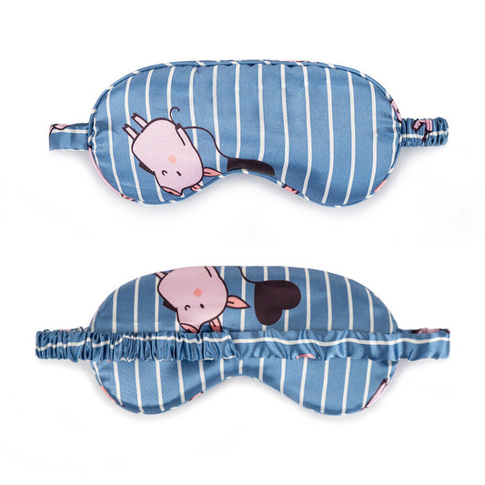 US Cartoon Cute Satin Silky travel Sleep Eye Mask Cover Padded Blindfold Smooth