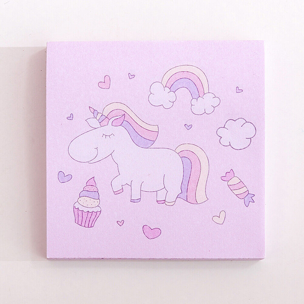 120 Sheet/4 Pads Sticky Notes Self-Adhesive Notes Notepads Post Writing Unicorn