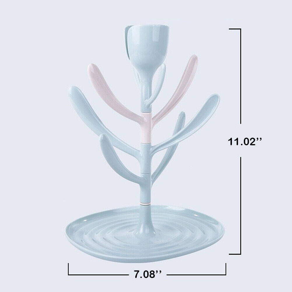 US Baby Feeding Bottle Drip Drying Rack for Teats Cups Pump Parts Keys Jewelry