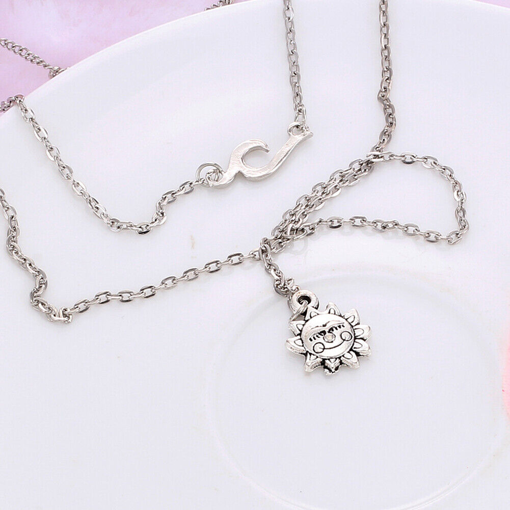US Boho Women Multi-layer Long Chain Pendant Crystal Choker Necklace Jewelry