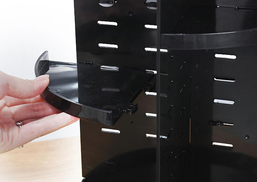 360 Degree Rotating Cosmetic Makeup Organizer Storage Box Lipstick Shelf Display