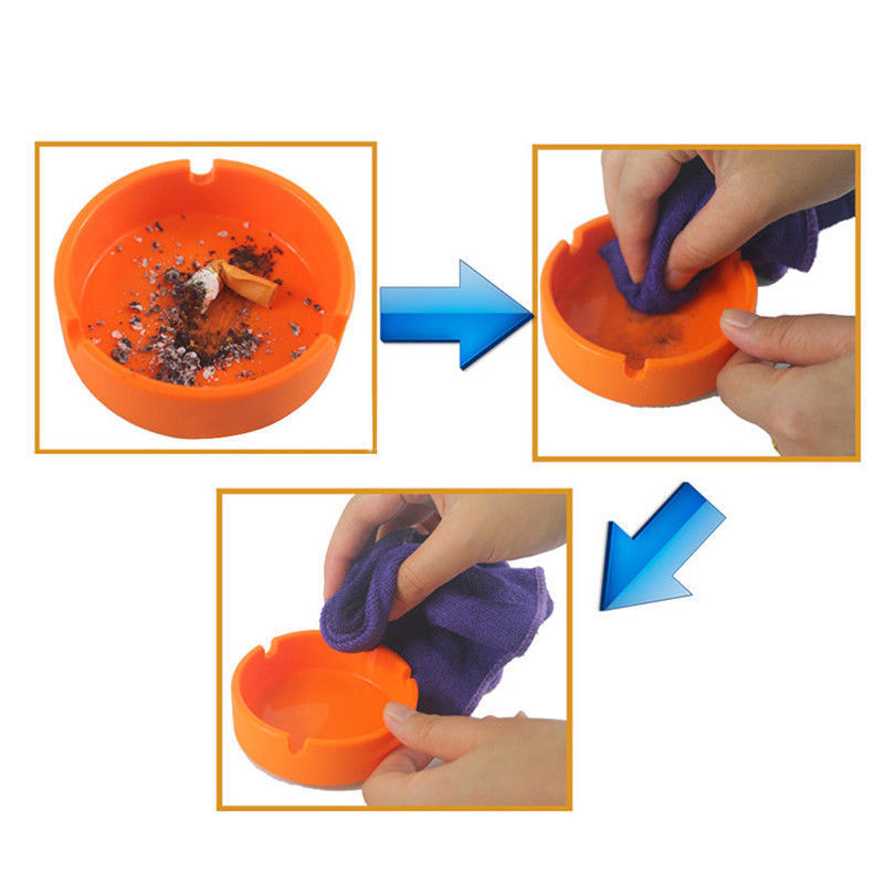 6 Pcs Ashtray Silicone Cigarette Smoking Bedroom Smoke Bin Cigarette Pipe Holder