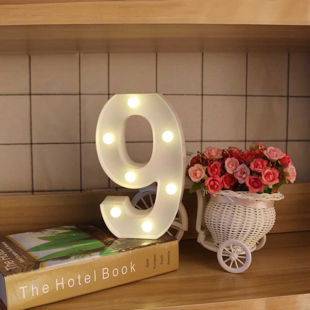 Light Up Letter LED Alphabet PlasticParty Sign Wedding Festival Stand Decoration