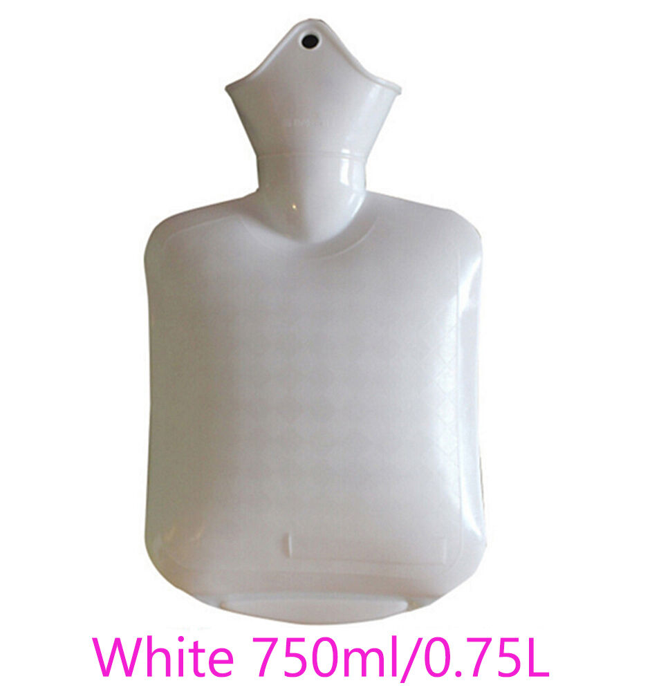 0.75L/750ML~1.0L/1000 ML PVC Rubber HOT WATER BOTTLE Bag WARM Heat/Cold Therapy