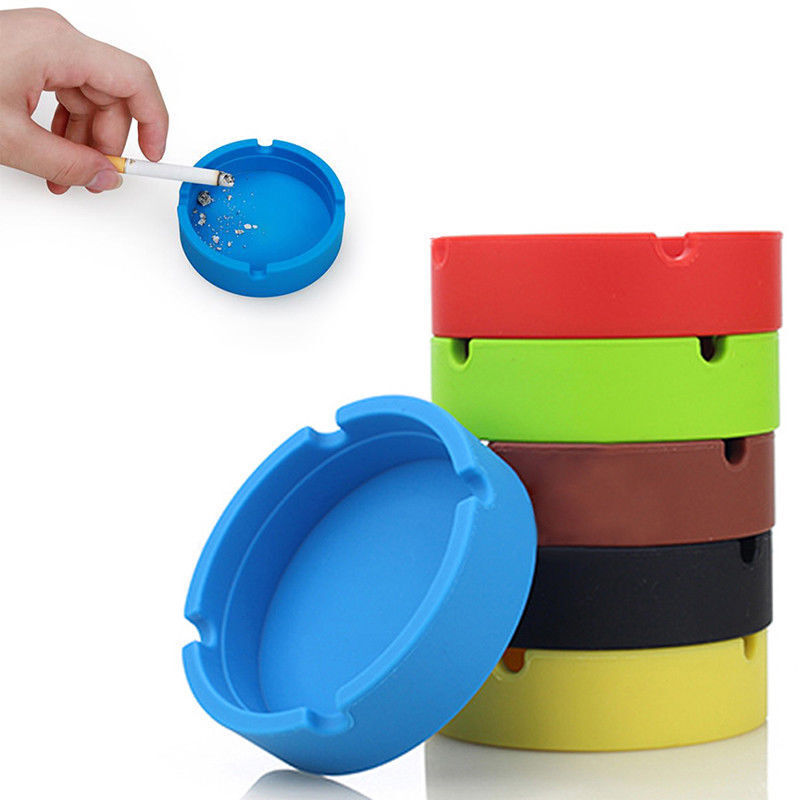 6 Pcs Ashtray Silicone Cigarette Smoking Bedroom Smoke Bin Cigarette Pipe Holder