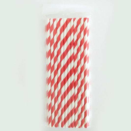 US 100~200 Bulk Packed Paper Straws Pattern Color -Biodegradable FDA Approved