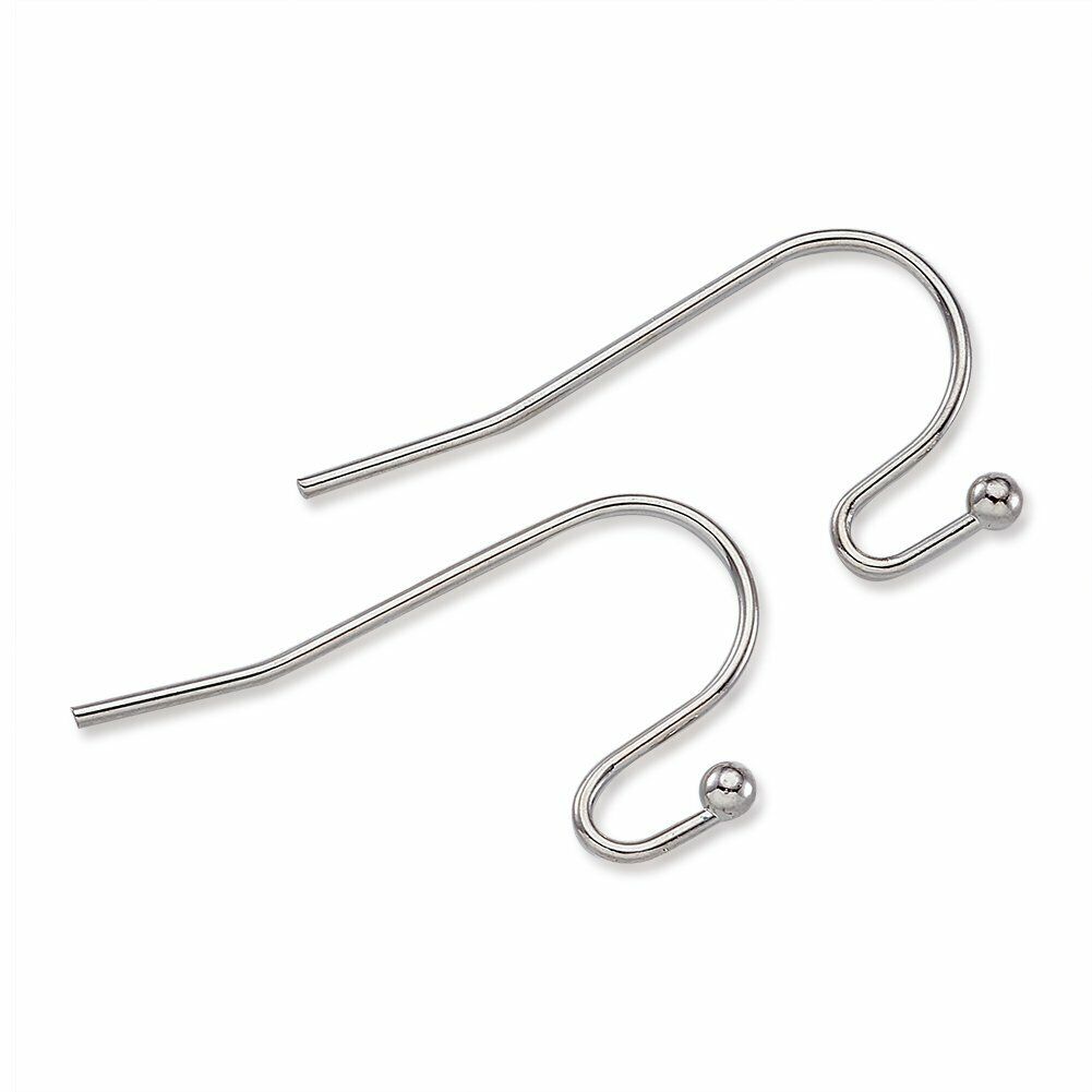 100-200 Pcs Fishhook Hook Earwire Earring Findings With Open Fancy Ball Loop US