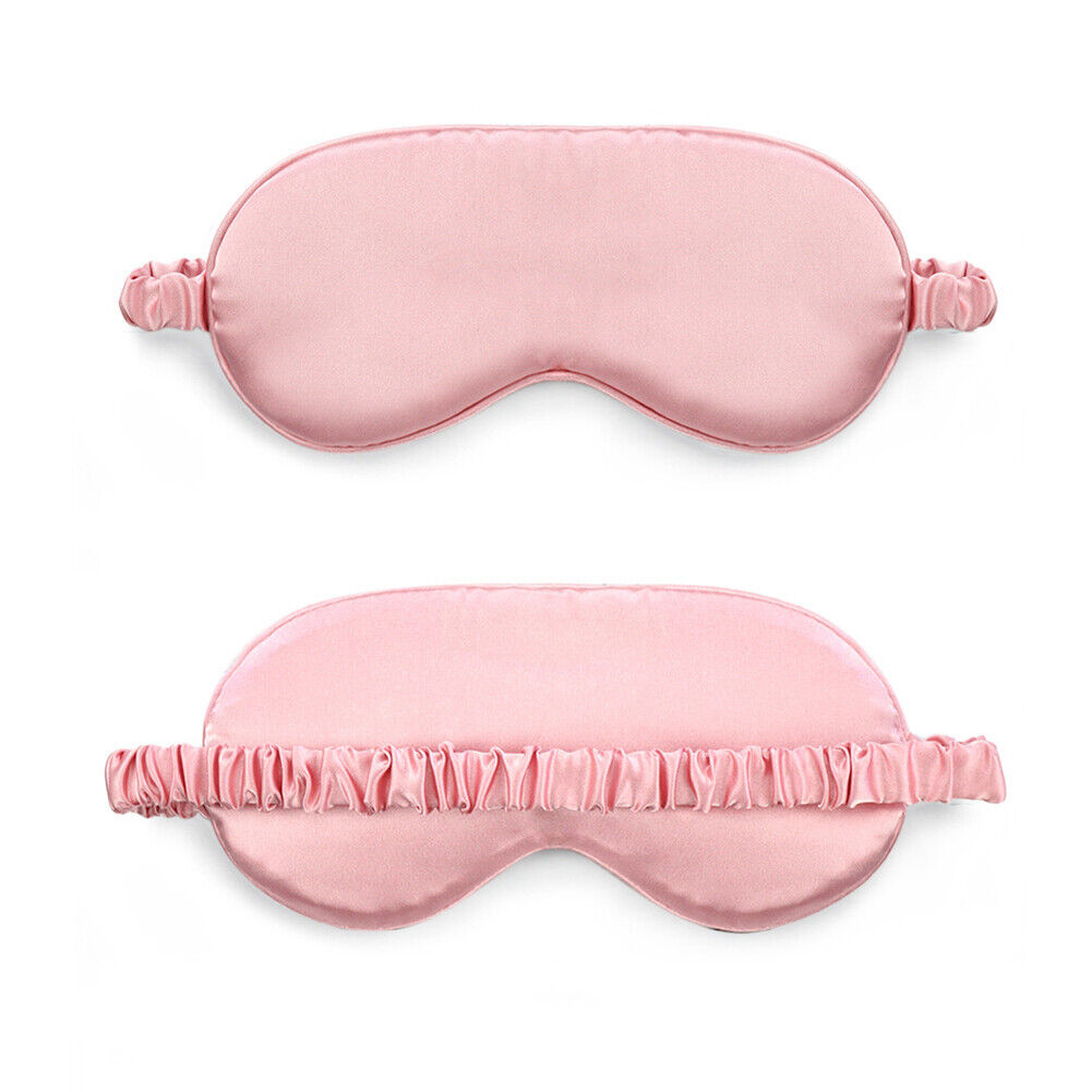 US Double-sided Satin Silky travel Sleep Eye Mask Cover Padded Blindfold Smooth