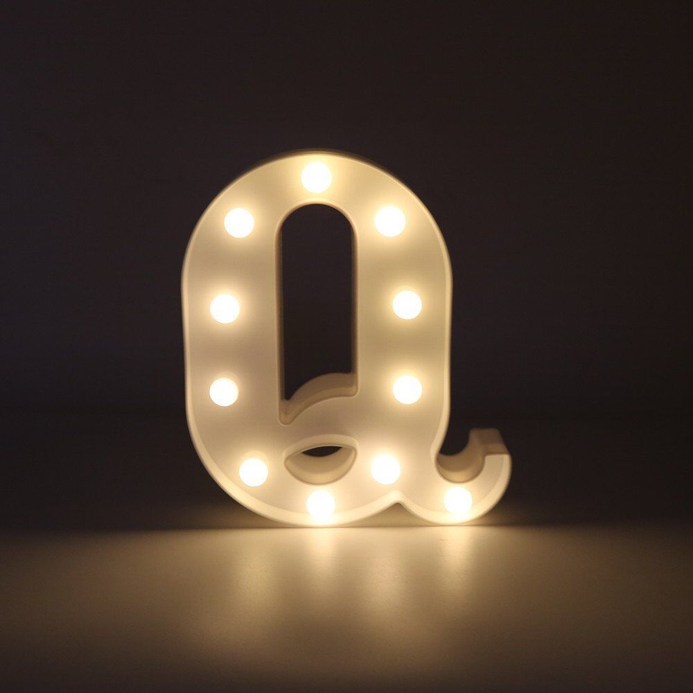 Light Up Letter LED Alphabet PlasticParty Sign Wedding Festival Stand Decoration