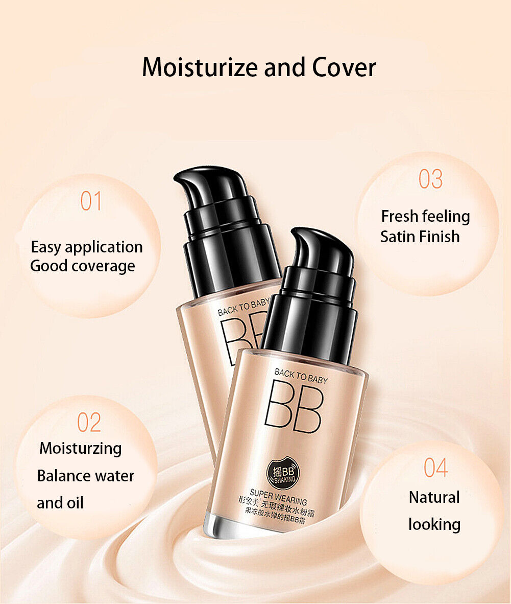 US Liquid Foundation Waterproof Cosmetics Concealer BB Cream Natural Looking