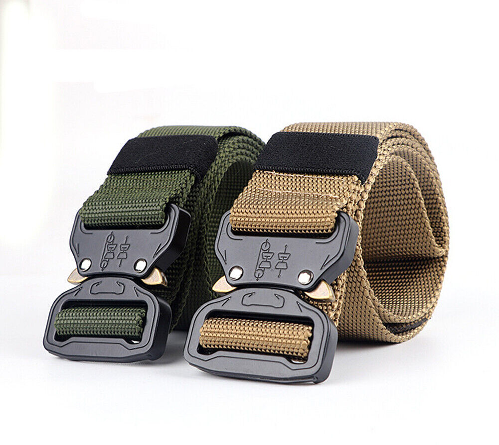 US Casual Military Tactical Belt Mens Army Combat Waistband Rescue Rigger Belts