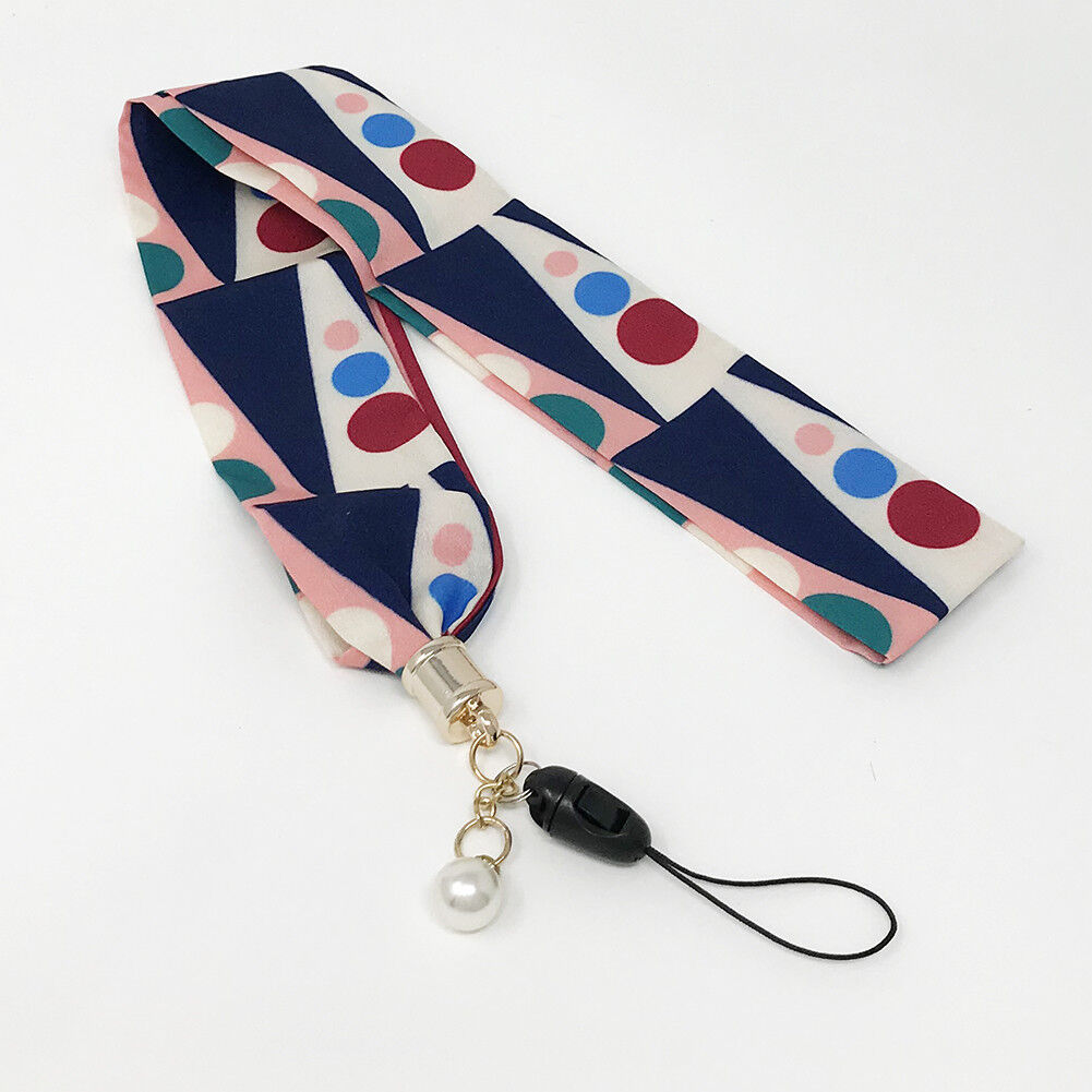 Universal Silk Scarf Neck Lanyard Strap Cell Mobile Phone ID Card Key chain