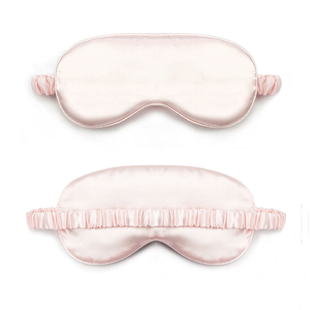 US Double-sided Satin Silky travel Sleep Eye Mask Cover Padded Blindfold Smooth