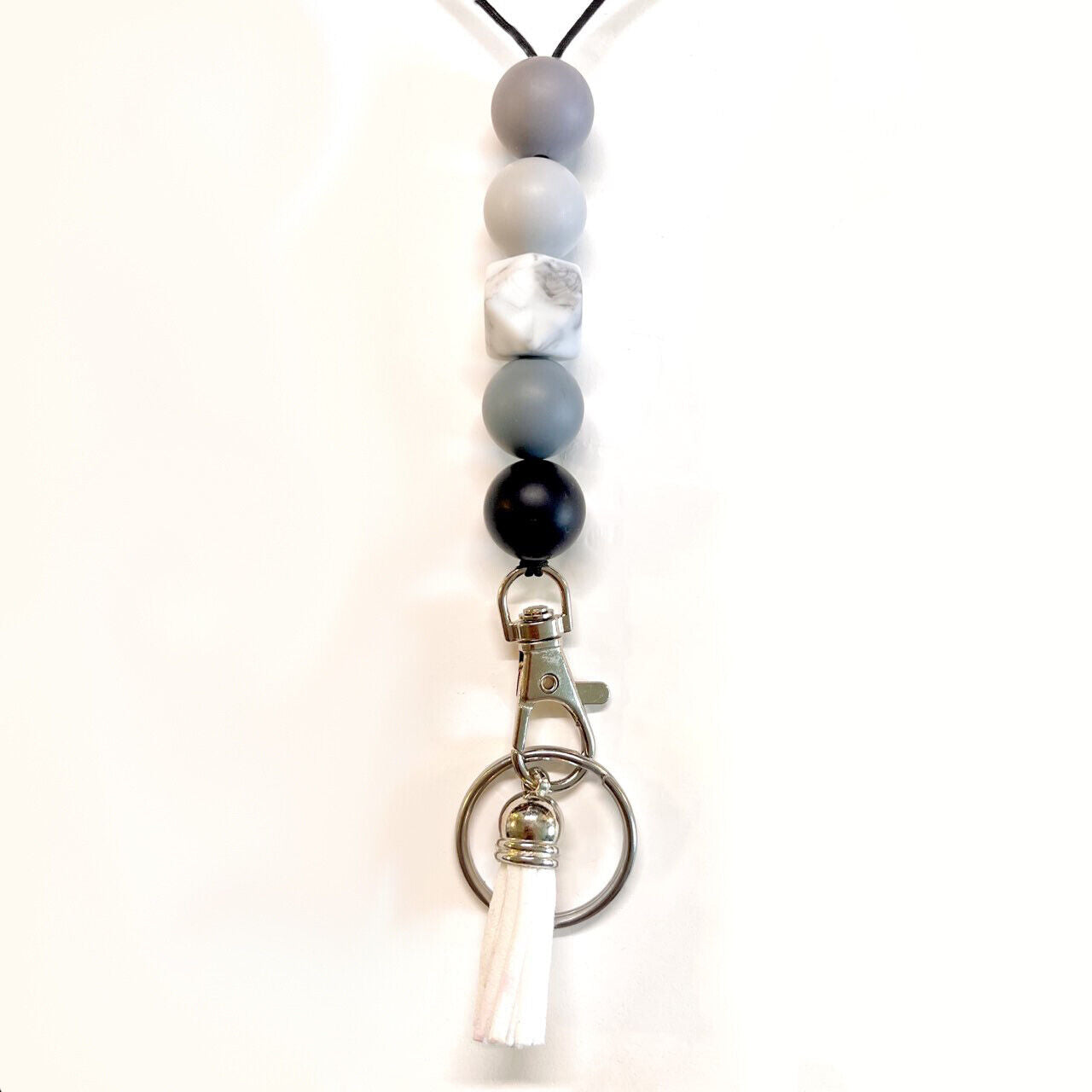 US Handmade Silicone Beaded Lanyard Teacher Nurse Employees Students with Tassel