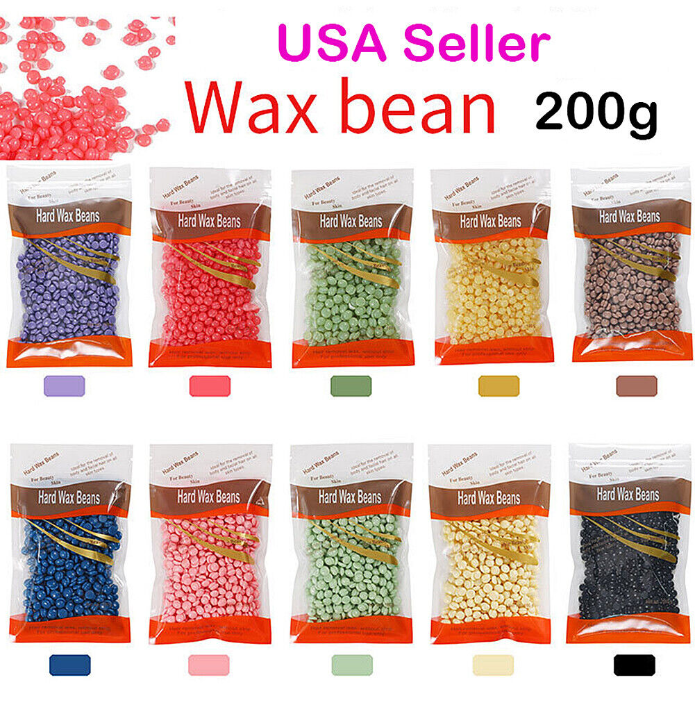 200g Natural Hard Wax Beans Beads for Painless Body Hair Removal Waxing Warmer