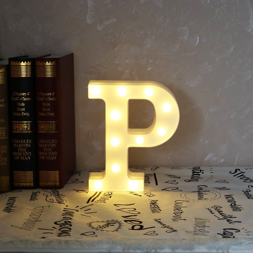 Light Up Letter LED Alphabet PlasticParty Sign Wedding Festival Stand Decoration