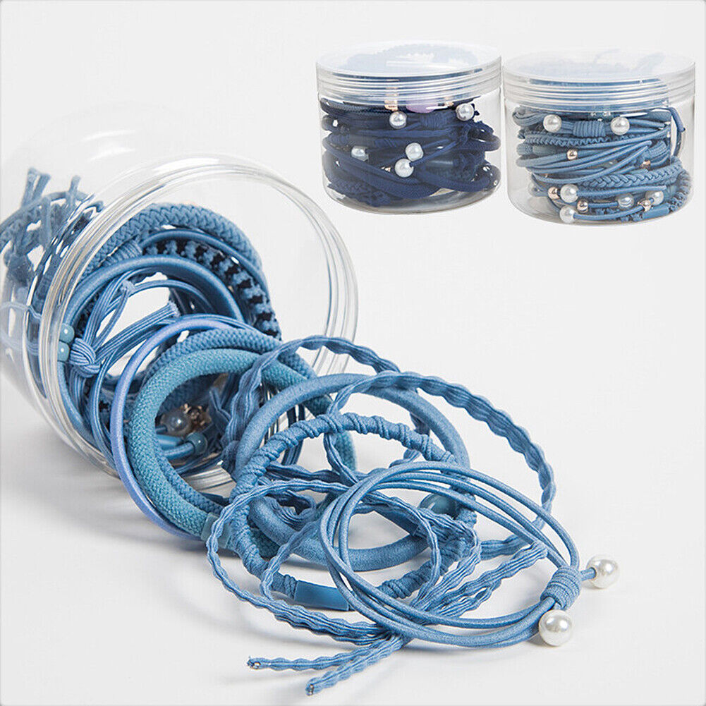 24 Pcs Set Korean Women Elastic Ponytail Holder Rope Hair Tie Ring Hairband Band