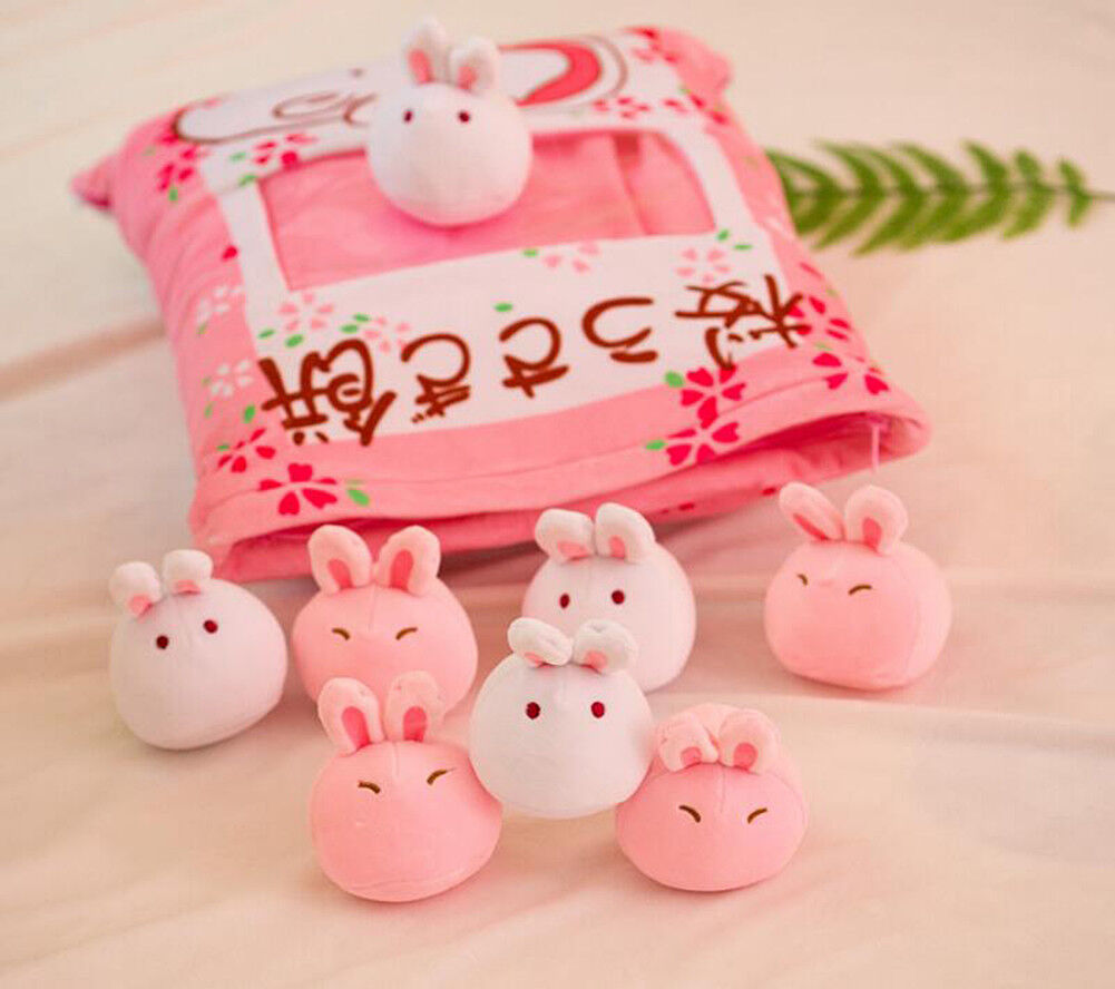 US Plush Stuffed Animal Imitation Snack Bag Cushion Toy Pillow with Little Dolls