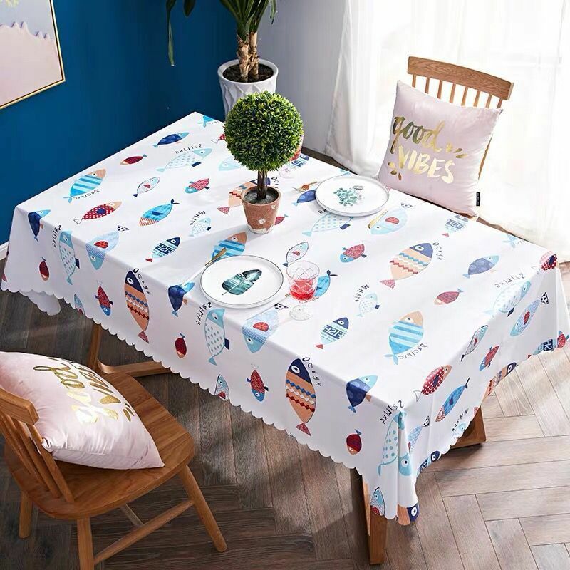 US Vinyl Square Table Cover Wipe Clean PVC Tablecloth Oil-Proof/Waterproof Stain