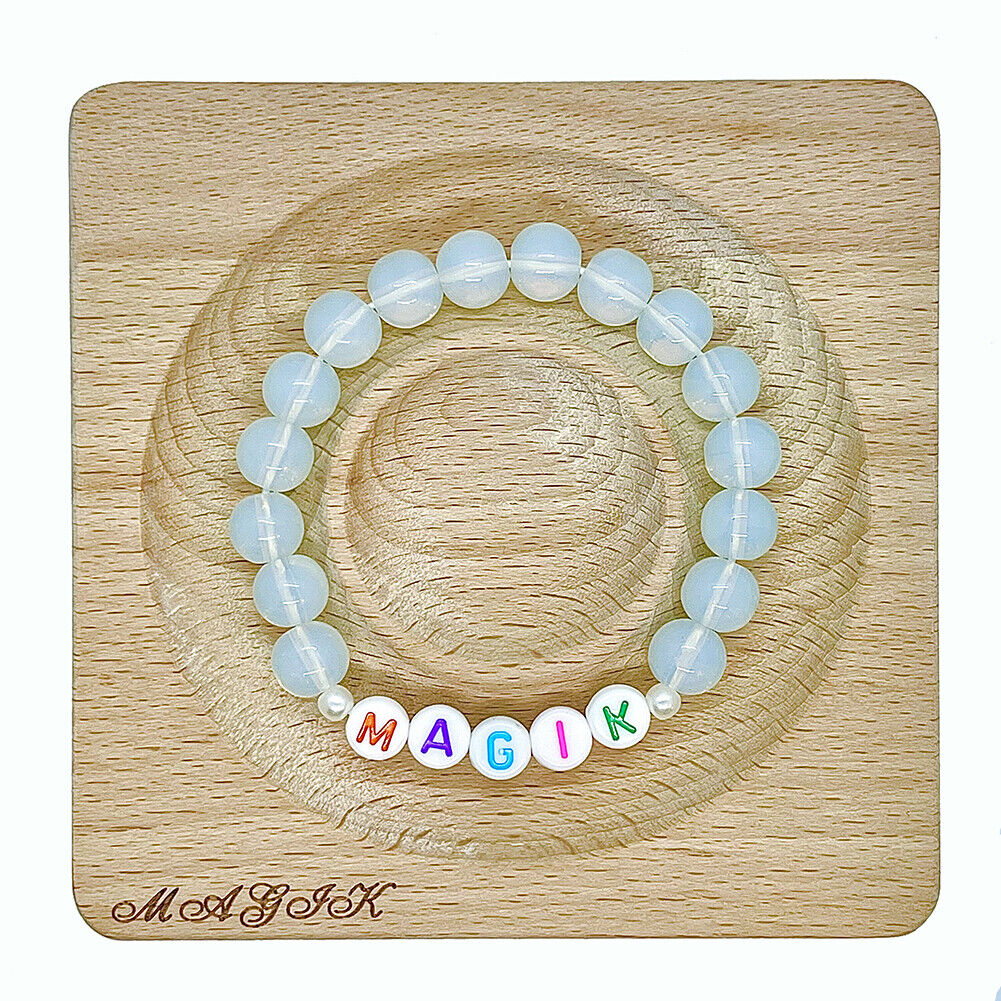 Magik Personalized Name Mama Bracelet Energy Stone Yoga Agage Howlite Crystal