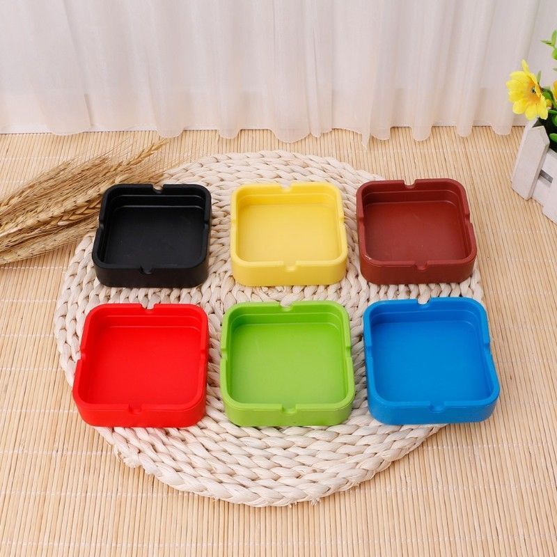6 Pcs Ashtray Silicone Cigarette Smoking Bedroom Smoke Bin Cigarette Pipe Holder