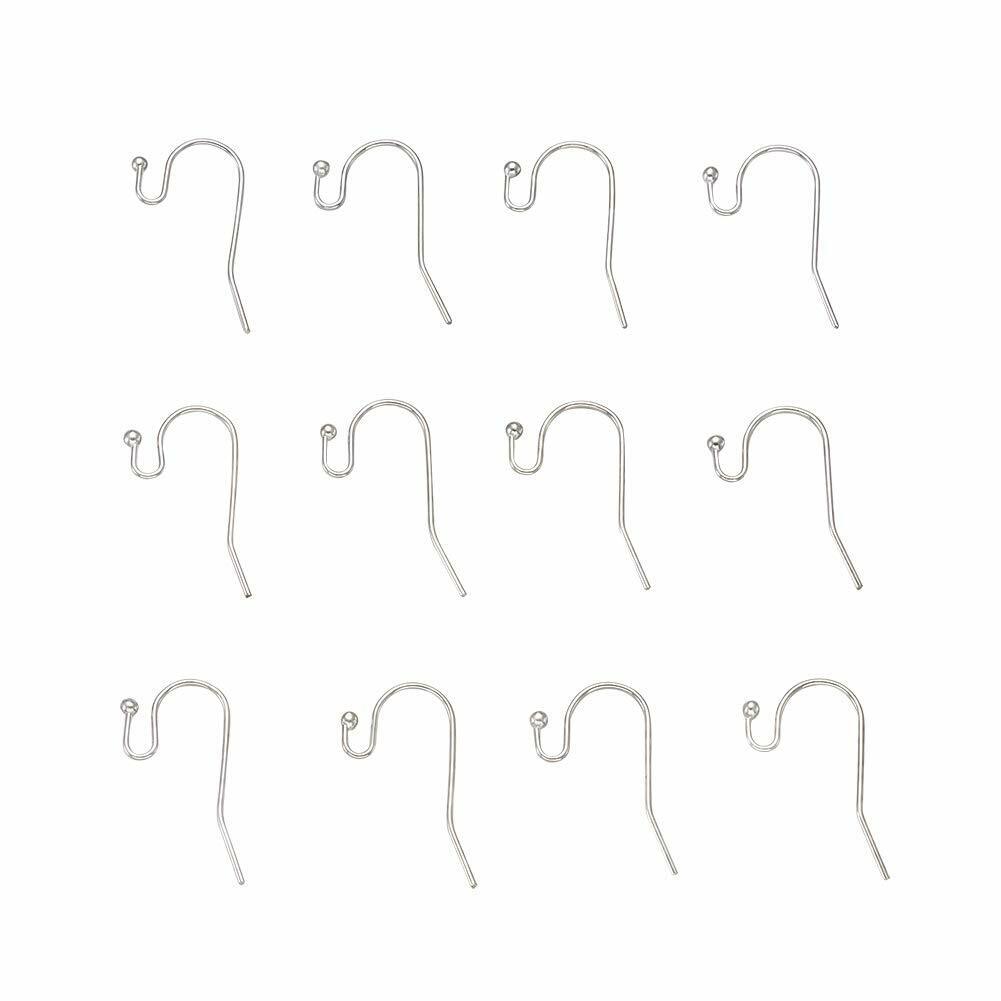 100-200 Pcs Fishhook Hook Earwire Earring Findings With Open Fancy Ball Loop US