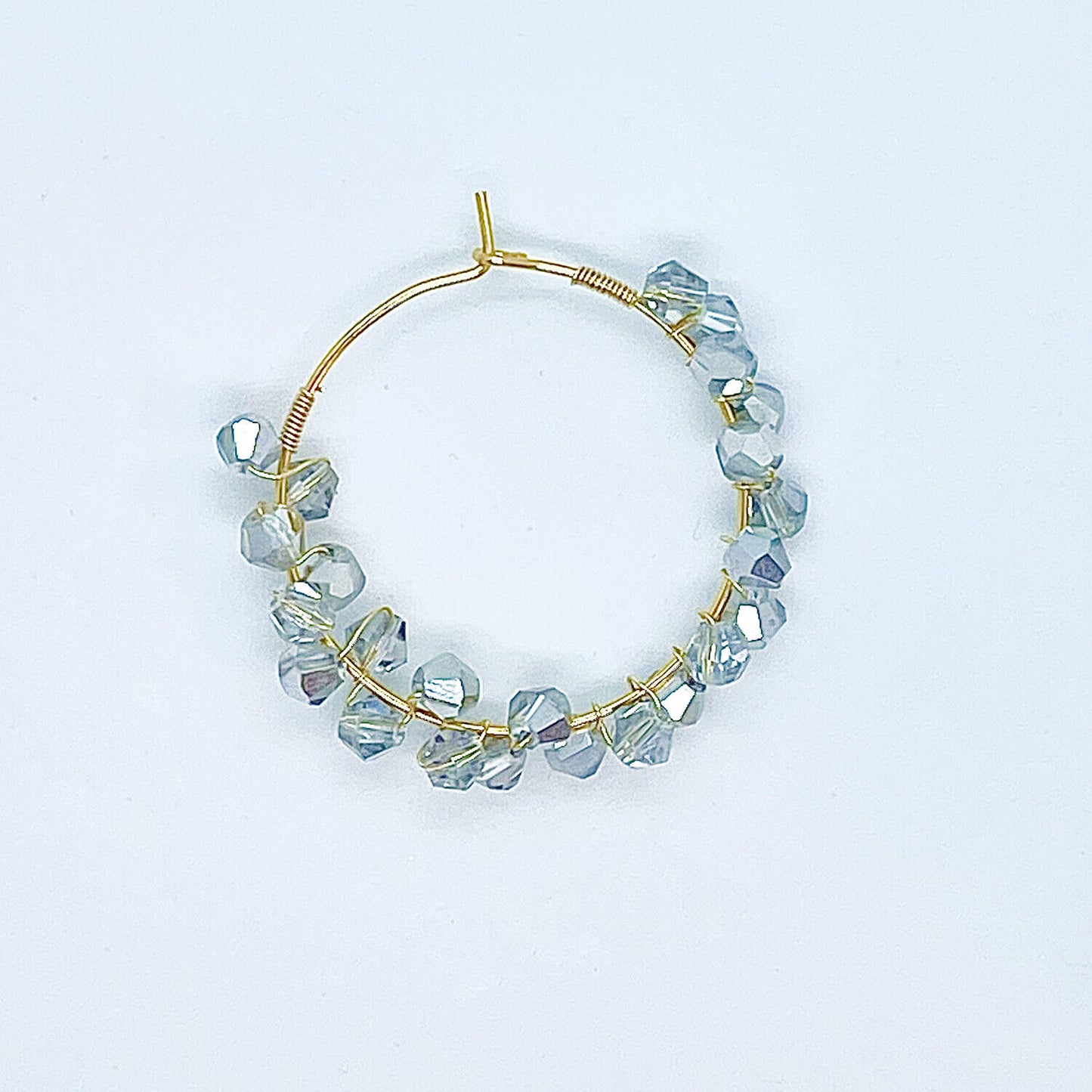 US Customize Handmade Beaded Decor Hoop Earrings Holiday Gift Self Women Girl