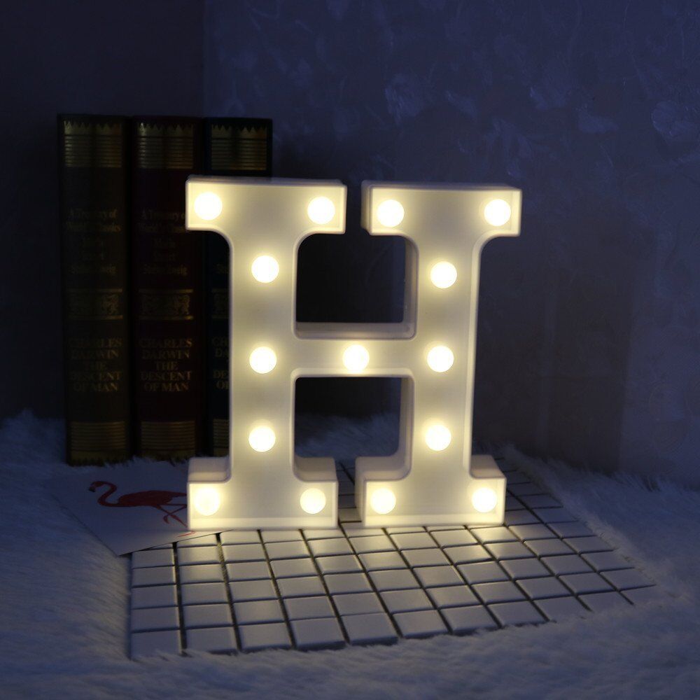 Light Up Letter LED Alphabet PlasticParty Sign Wedding Festival Stand Decoration