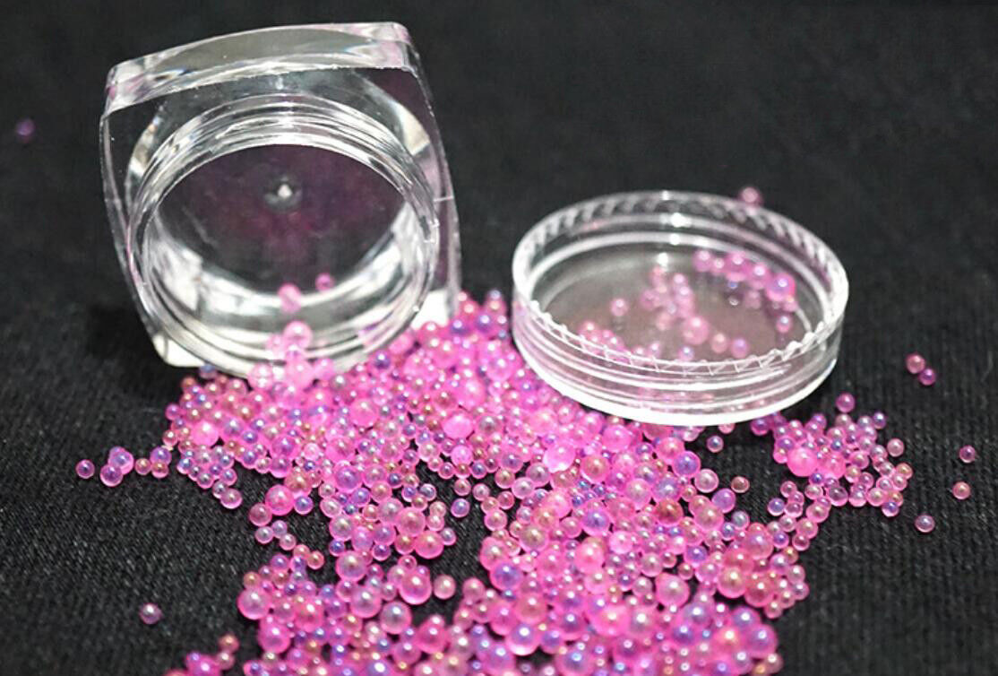 Mini Bubble Beads 3D Nail Art Drop Decoration Manicure 1-3mm Mixed Mermaid Color